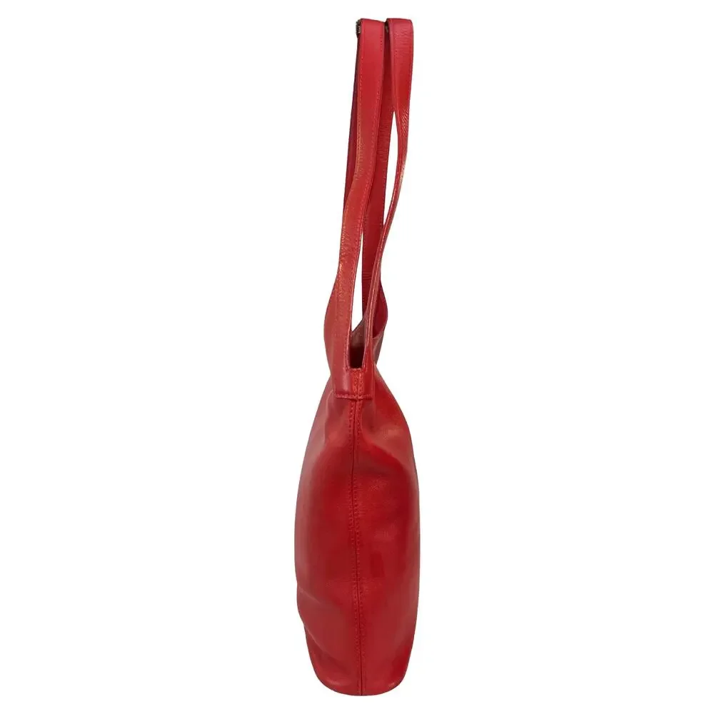 Loewe Red Leather Hobo Shoulder Bag Madrid Minimalist Slouch Handbag